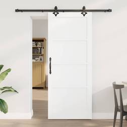 vidaXL Hvid og Sort 83 202 cm Skydedør (x)