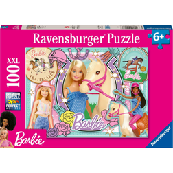 Ravensburger Pussel: Barbie, pussel 6 år eller äldre, pussel för barn 6 år, pussel för barn, pussel 100 bitar XXL, present pojke 6 år, pussel, Barbie filmen, 49 x 36 cm