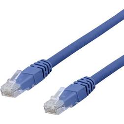 Deltaco Cat6a U/UTP LSZH RJ45 - RJ45 M-M Blue 10m