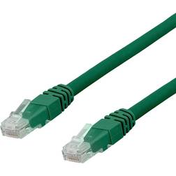 Deltaco Cat6a U/UTP LSZH RJ45 - RJ45 M-M Green 10m