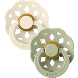 Bibs Boheme Latex Pacifier Size 2 6-18m 2-pack Ivory/Sage