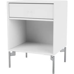 Montana Furniture Dream with Legs Snow/Chrome Bedside Table 30x35.4cm