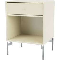 Montana Furniture Dream with Legs Vanilla/Chrome Bedside Table 30x35.4cm