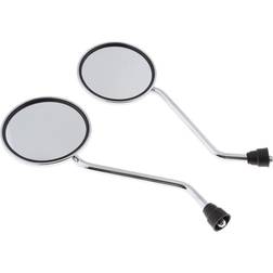 2Pcs 10mm Motorcycle Round Rearview Mirrors