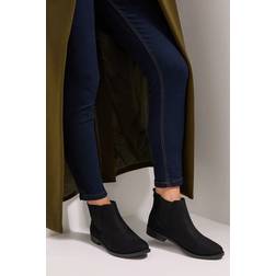 Dorothy Perkins Wide Fit Megs Flat Chelsea Boots - Natural Black
