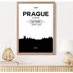 Artze Wall Prague Black And White A3 Framed Art