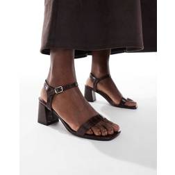 New Look Block Heel Sandals Vegan - Brown