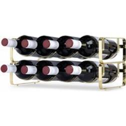 Livivo Elegant Stackable Shelf Set of 2 Gold Wine Rack