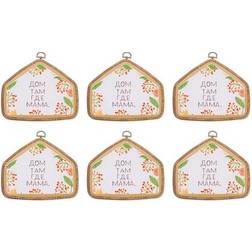 Uxcell 6 Pieces 6.7 x 5.1 Room Shape Embroidery Hoops Frame
