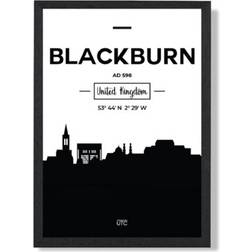 Artze Wall Blackburn Black And White A4 Framed Art