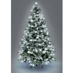 Shatchi 10FT Prelit Green Lapland Fir White LEDs Christmas Tree