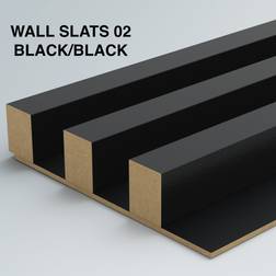 Furneo Slats Decorative Wooden Panels 240 x 88 cm Wall Decor