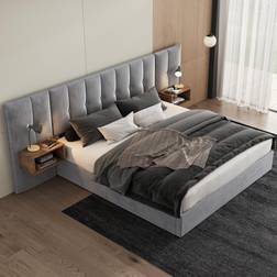 Upholstered Storage Bed 107cm H x 250cm W x 200cm L Frame Bed