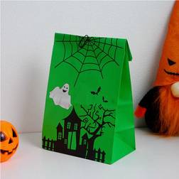 PlayMc Green Castle Ghost Halloween Paper Bag