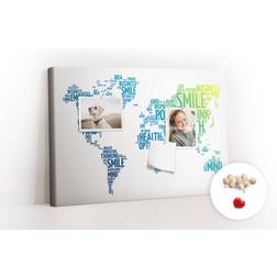 East Urban Home Wall Mounted Bulletin Print 40cm H x 60cm W x 2.5cm D Notice Board