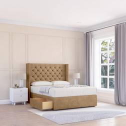 6Ft Dior Dumfries Latte Memory Foam Bed Set
