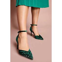 Coast Detail High Stiletto Heel Court Shoes - Green