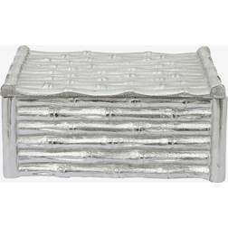 Fifty Five South Hiba Large Silver Finish Bamboo Effect Trinket Small Box