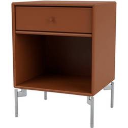 Montana Furniture Dream with Legs Hazelnut/Matt Chrome Bedside Table 30x35.4cm