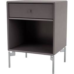 Montana Furniture Dream with Legs Coffee/Matt Chrome Bedside Table 30x35.4cm