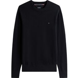 Tommy Hilfiger Pima bomulds kashmir strik Sort