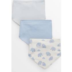 Tu Blue Elephant Print Hanky Bibs 3 Pack