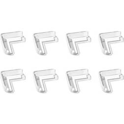 Sodial 8pcs Transparent Collision Angle Pvc Pad