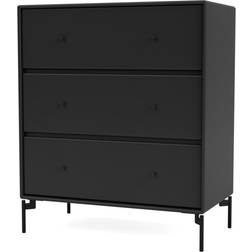 Montana Furniture Carry With Leg Black Chest of Drawer 69.6x82.2cm
