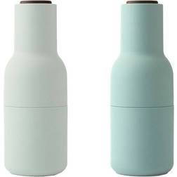 Audo Bottle Grinder Green Walnut Salt Mill, Pepper Mill 2pcs 21cm