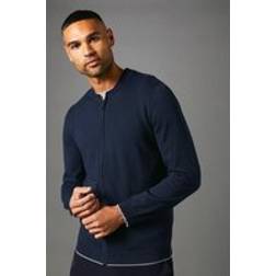 Burton Knitted Zip Through Bomber - Navy