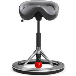 Backapp 2.0 Smart Vegan Leather Red/Black/Polished Aluminum Sadelstol 81cm