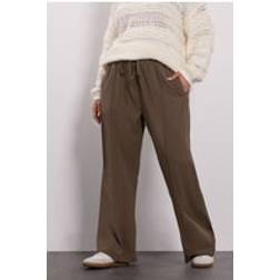 Yours Seam Front Wide Leg Trousers Curve Plus Size - Brown