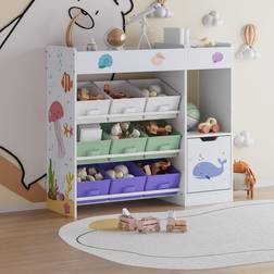 Home Source Anya Large Kids Bookshelf With Baskets