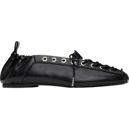 Ganni Lace Up Ballerina - Black