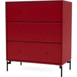 Montana Furniture Carry With Leg Beetroot/Black Chest of Drawer 69.6x82.2cm