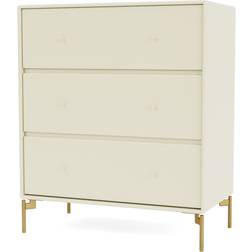 Montana Furniture Carry with Leg Vanila/Brass Chest of Drawer 69.6x82.2cm