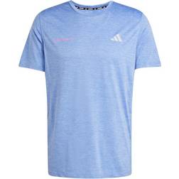 adidas Own The Run Melange T-Shirt Löpartröja Herr - Blå