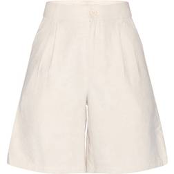 PrettyLittleThing Peachskin Longline Shorts - Stone