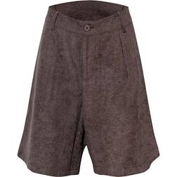 PrettyLittleThing Peachskin Longline Shorts - Charcoal