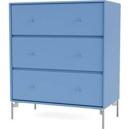 Montana Furniture Carry with Leg Azure/Matt Chrome Chest of Drawer 69.6x82.2cm
