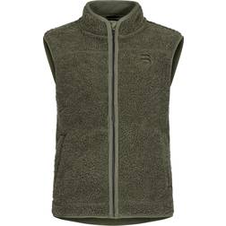Urberg Kids' Åheim Pile Vest, 134/140, Deep Lichen Green
