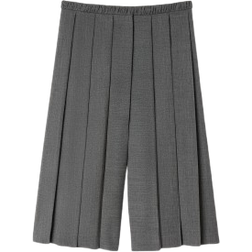 Sandro Women's Long Pleated Shorts - Gray