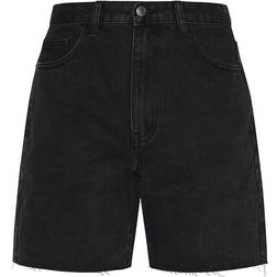 PrettyLittleThing Longline Fitted Denim Shorts - Washed Black