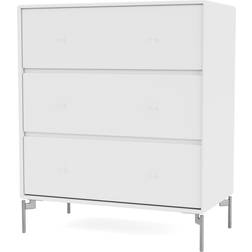 Montana Furniture Carry with Leg Snow/Matt Chrome Chest of Drawer 69.6x82.2cm