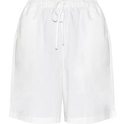 PrettyLittleThing Linen Blend Longline Shorts - White