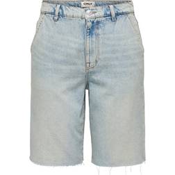 Only Onlruth MW Loose Long DNM Shorts - Blå