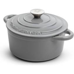 Orrefors Jernverk Light Grey with lid 2.8 L 22 cm