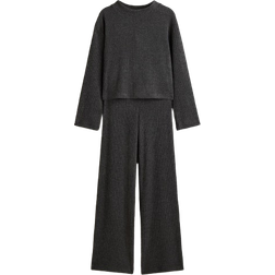 H&M 2-Piece Top And Trousers Set - Mørkegrå