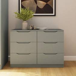 Fwstyle Luno Green 6 Modern Wide One Size Chest of Drawer