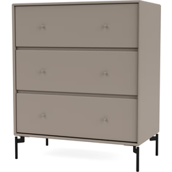 Montana Furniture Carry with Legs Truffle/Black Chest of Drawer 69.6x82.2cm
